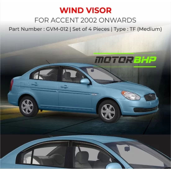 Rain visor deals for hyundai accent